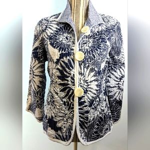 Reversible Sunflower Quilt Jacket | Size S